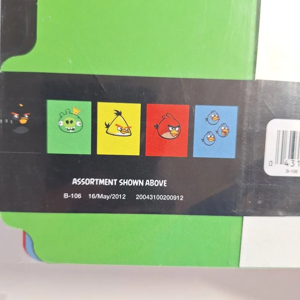 Angry Birds 5-Tab Binder Dividers Mead 11.5x9.5 2012 Red Green Yellow Blue Black